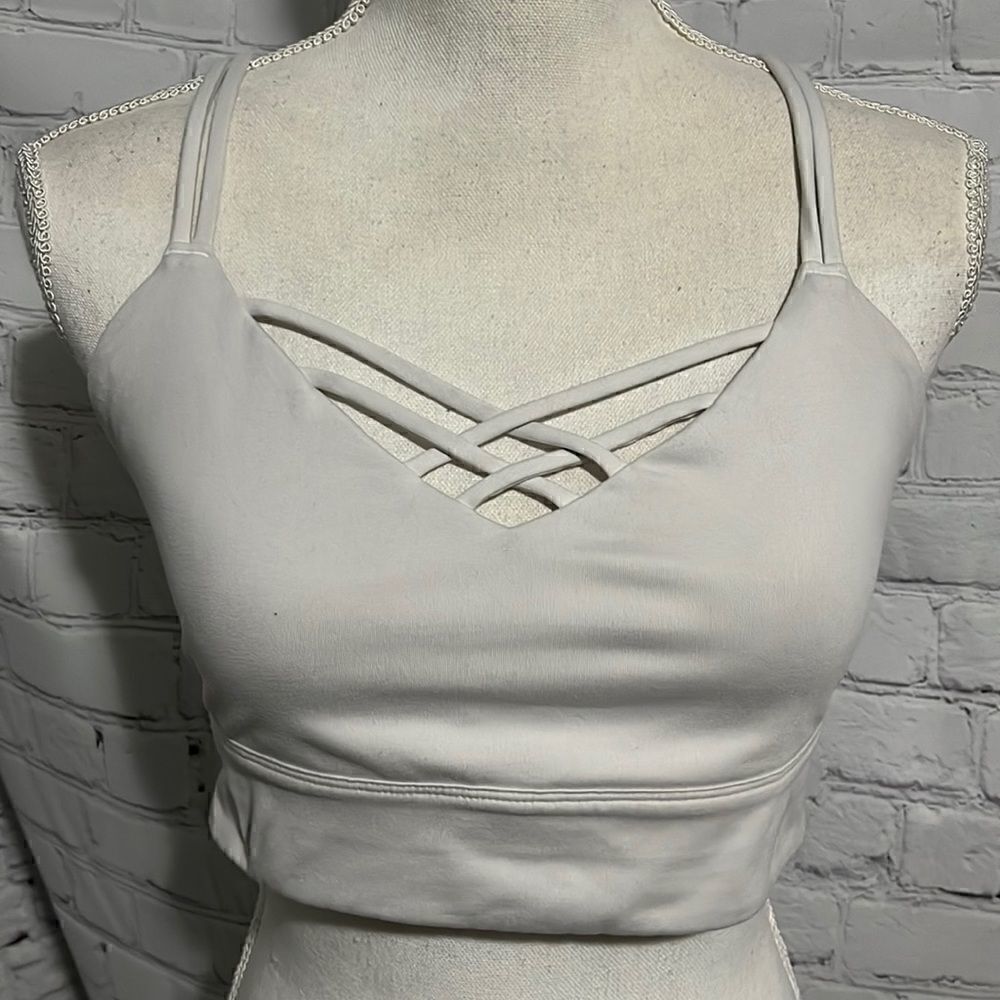 Joy Lab - White Strappy Exercise Bra - M